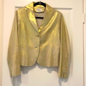 Di Vita Di Luxe Gold leather Jacket Size 8